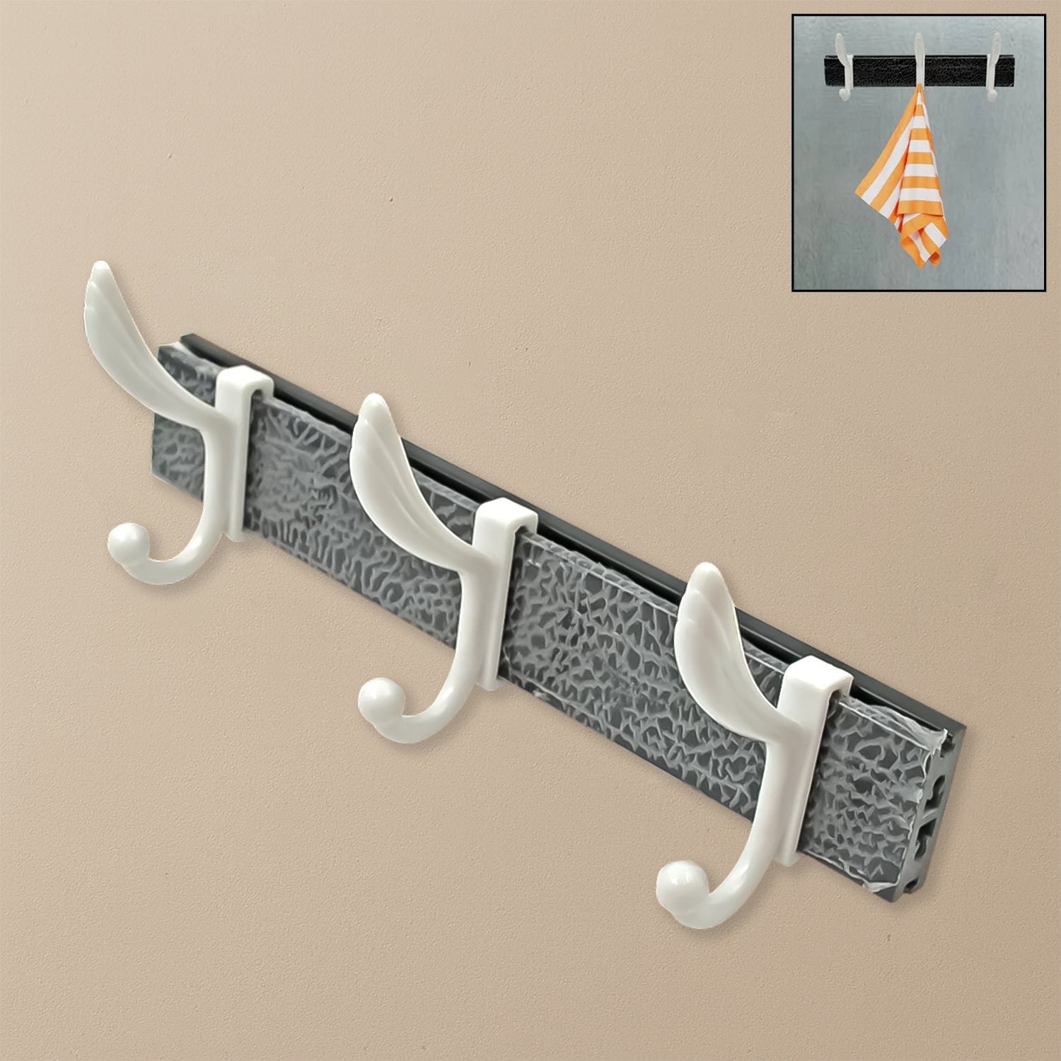 Wall Mounted Coat Hanger Rack – 6 Hooks for Clothes, Jackets & Hats Wall Mounted Coat Hanger Rack – 6 Hooks for Clothes, Jackets & Hats